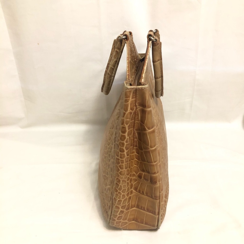 Furla Light Brown Tan Crocodile Leather Tote Bag - Picture 3 of 14